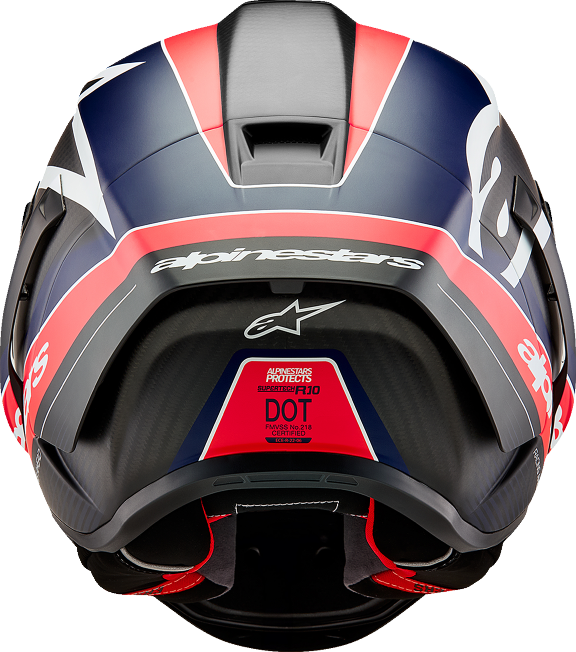 C5CAA013-A3ED-4D0B-A670-4816416B37C0 Alpinestars - Supertech R10 Helmet - Team - Matte Black/Carbon Red Fluo/Blue
