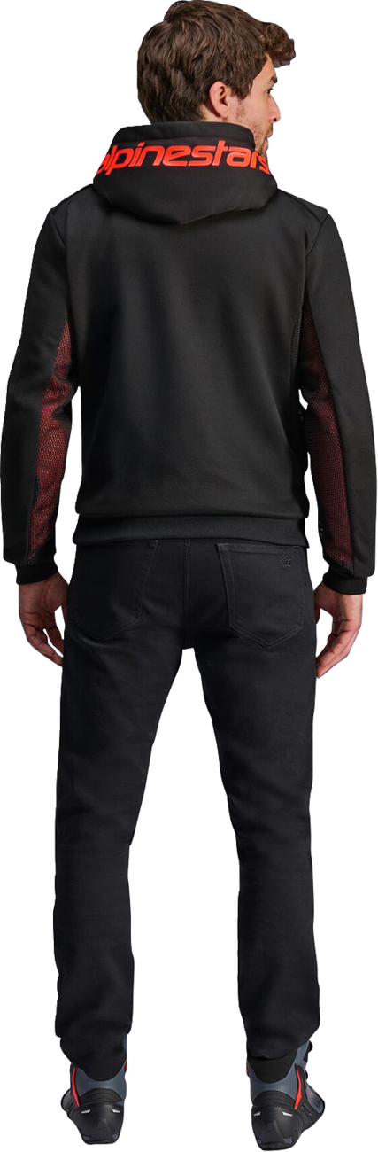 D29EED4B-A805-4B0B-AB95-45C975687356 Alpinestars - Chrome Air Sport Hoodie - Black/Red Fluo
