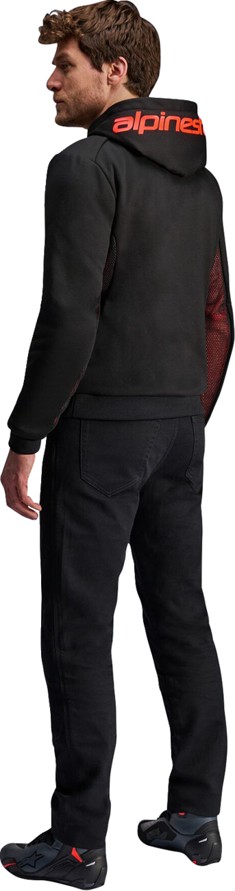 D77560A6-5B3C-4FFE-8E2A-3BE4A3B90484 Alpinestars - Chrome Air Sport Hoodie - Black/Red Fluo