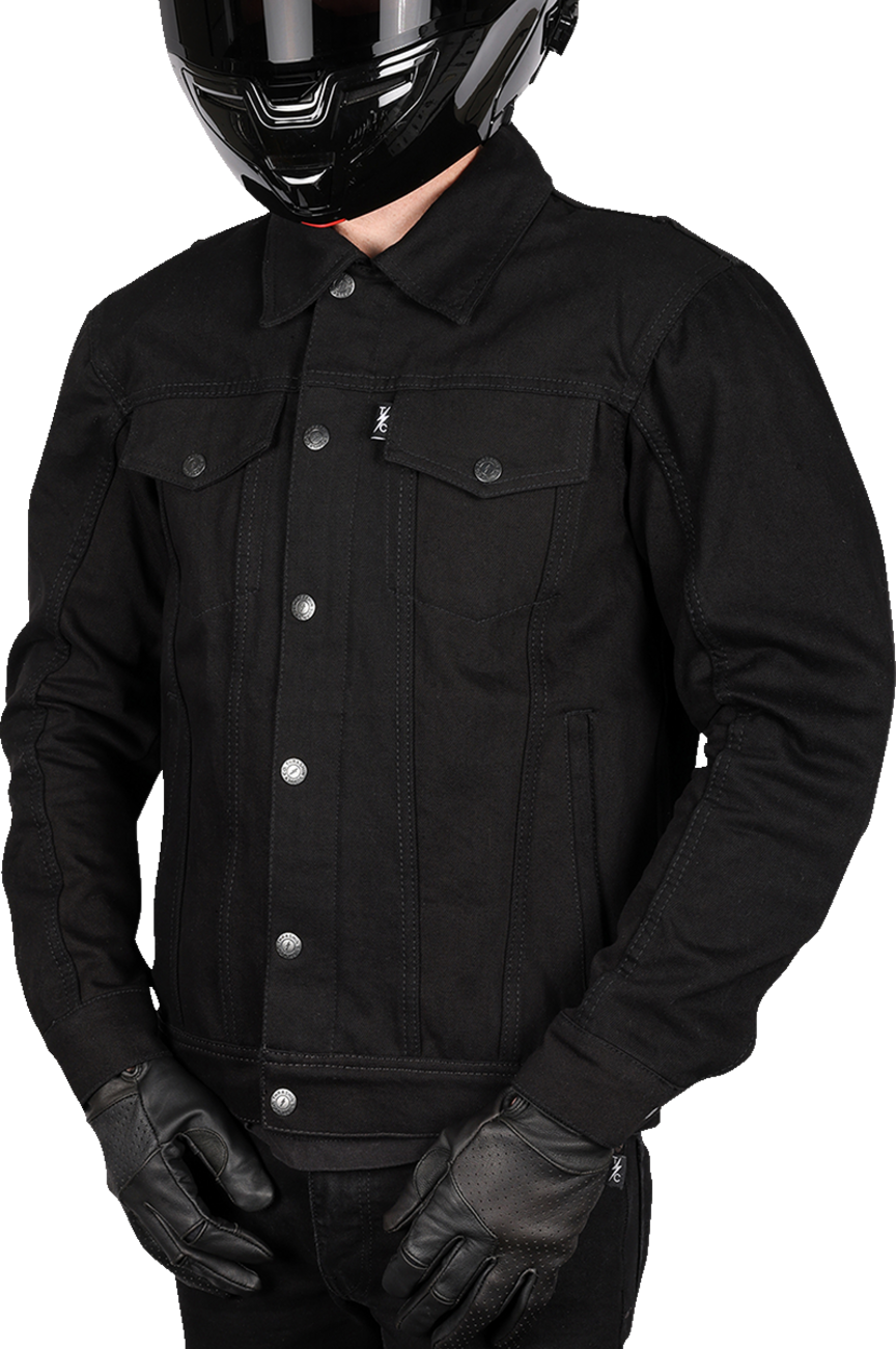 DC9DF00B-D3DA-467A-925B-0086CDCBCCB9 Thrashin Supply Co. - Highway v2 Denim Riding Jacket - Black