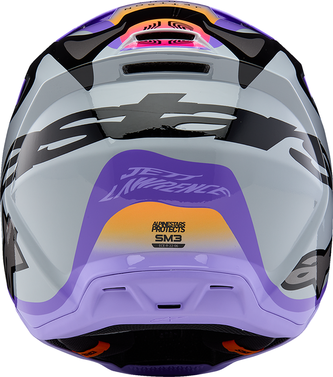 DD6FE9FA-A32F-4B9F-A394-DB2BC24E993A Alpinestars - Youth SM3 Helmet - Jettson - Glosss Black/Gray/Purple