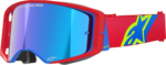Alpinestars Goggles - Supertech Goggle - Corp - Red/Blue - ABS Vision - Blue Mirror Lens