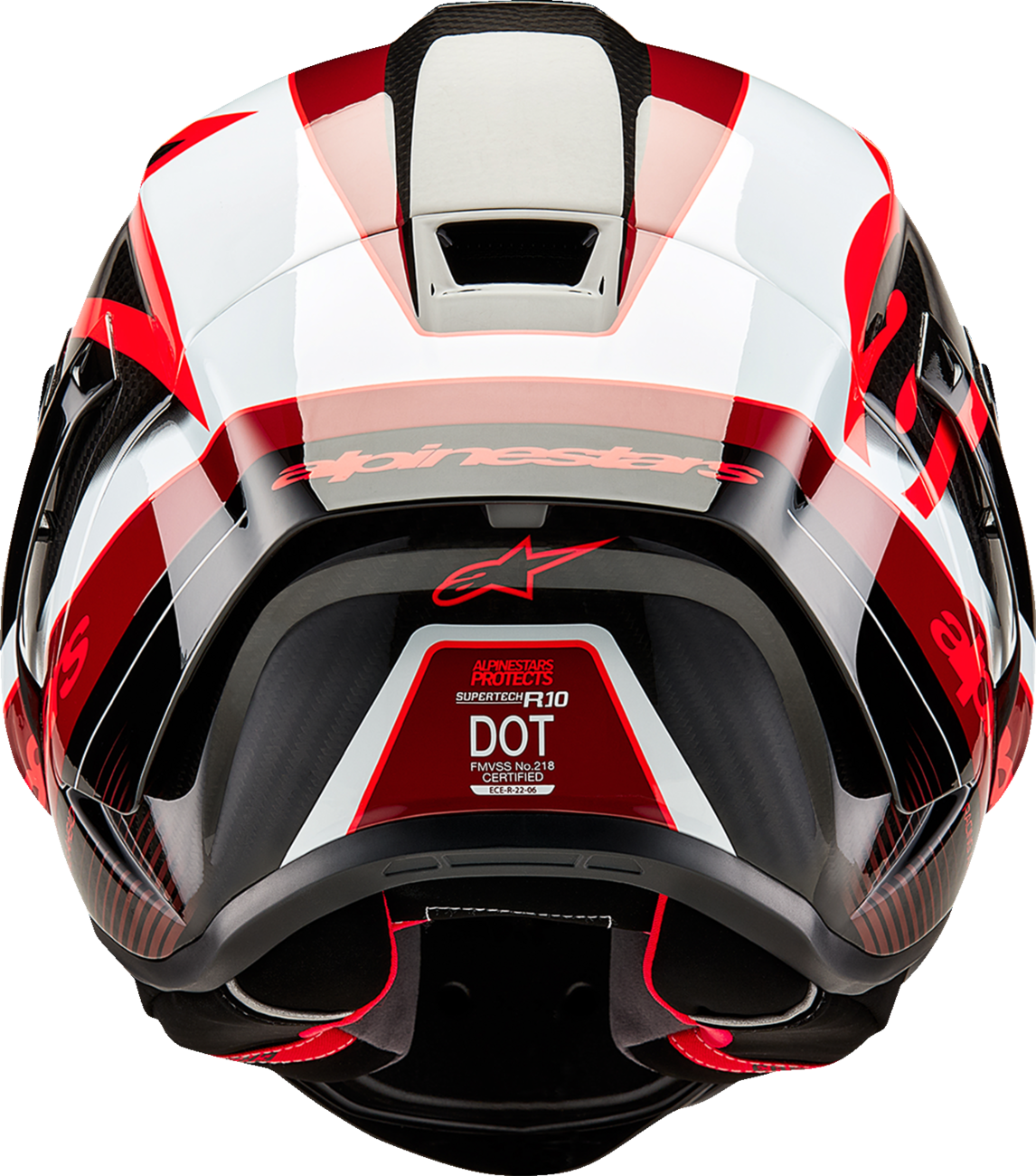 E06D549B-FC94-4ED6-A77A-82C4C490412D Alpinestars - Supertech R10 Helmet - Team - Black/Carbon Red/Gloss White