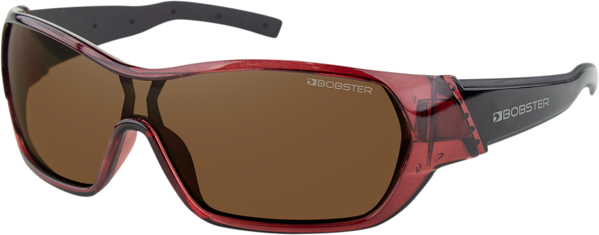 E9AB2C5D-8791-499E-9EBD-EFF814001090 Bobster - Aria Sunglasses - Gloss Clear Burgundy - Brown Lens