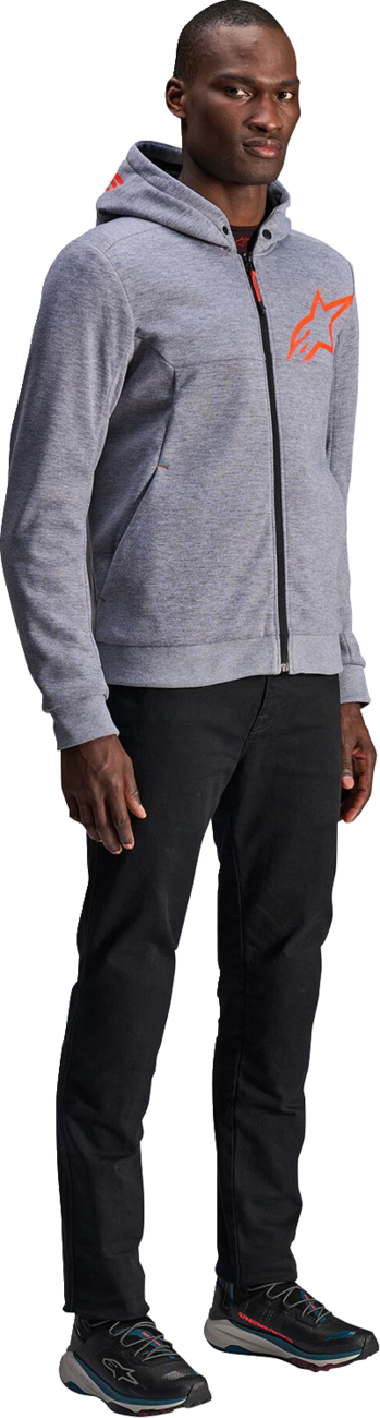 E9E9DB2F-B067-4BB6-858F-99E0295C0DD8 Alpinestars - Chrome v2 Sport Hoodie - Heather Gray/Red Fluo