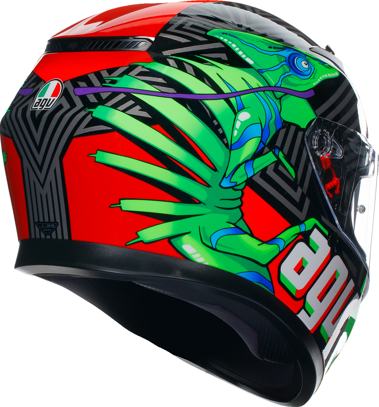 F4669DEA-1F1C-4075-80A1-95212E375EAD Agv - K3 Helmet - Kamaleon - Black/Red/Green