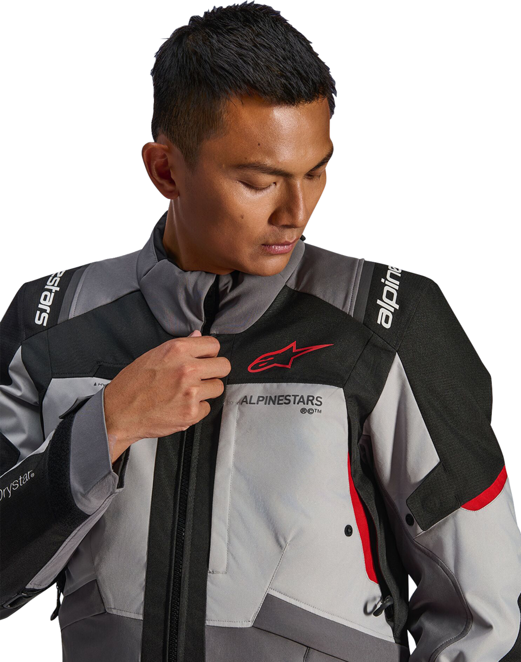 FA33B647-E012-4CD5-8E3D-3534ADA75841 Alpinestars - Andes v4 Drystar® Jacket - Dark Gray/Ice Gray/Black/Bright Red