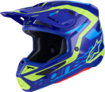 Alpinestars - SM7 Helmet - Deed - Gloss Blue/Yellow Fluo