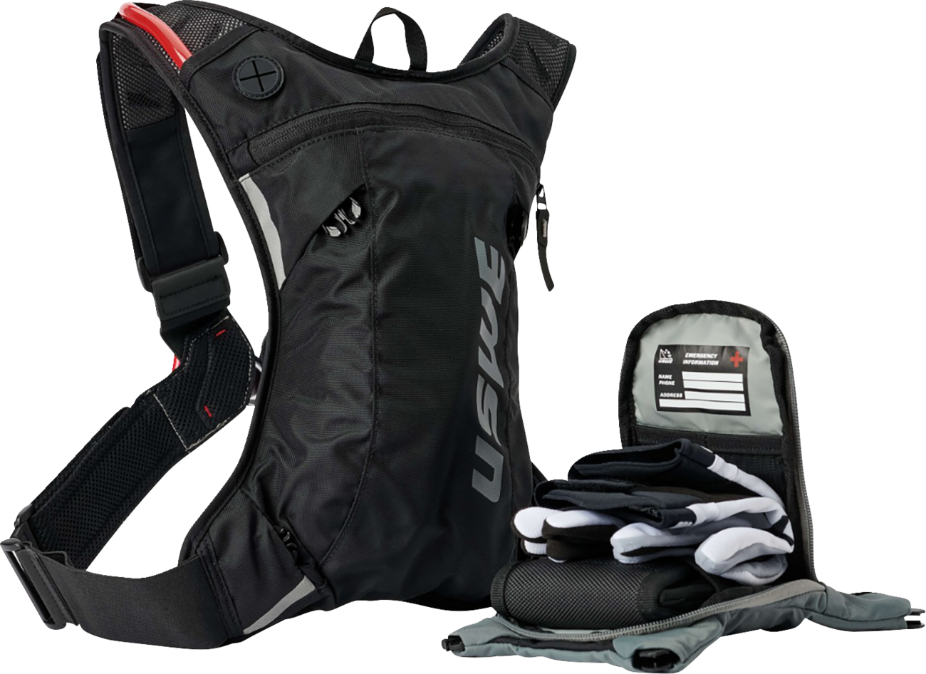 071D35D5-E1FF-484F-9256-942EB51EDBEA Uswe - Moto Hydration Pack - 3L - Carbon Black/Gray