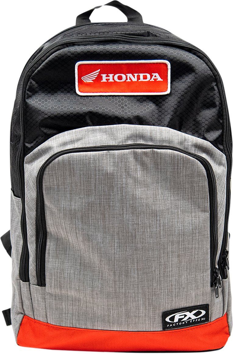 86A3A4B1-10D0-4783-BC65-0B233B75AEE4 Factory Effex - Honda Standard Backpack - Black/Gray/Red