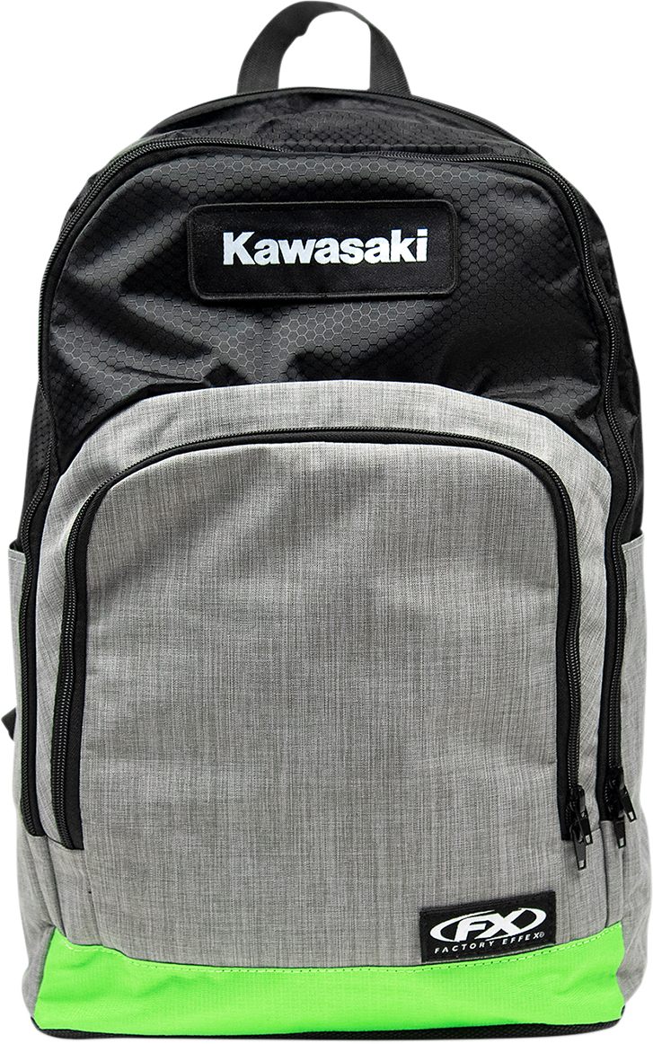 C43C164A-A4A1-421C-A5DE-6D36F708902C Factory Effex - Kawasaki Standard Backpack - Black/Gray/Green