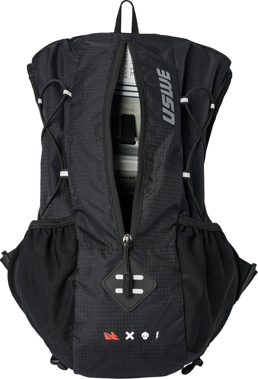 D03771BC-88CE-4392-BA6E-23BB376B79B5 Uswe - Outlander Hydration Pack - 10L - Recycled Black